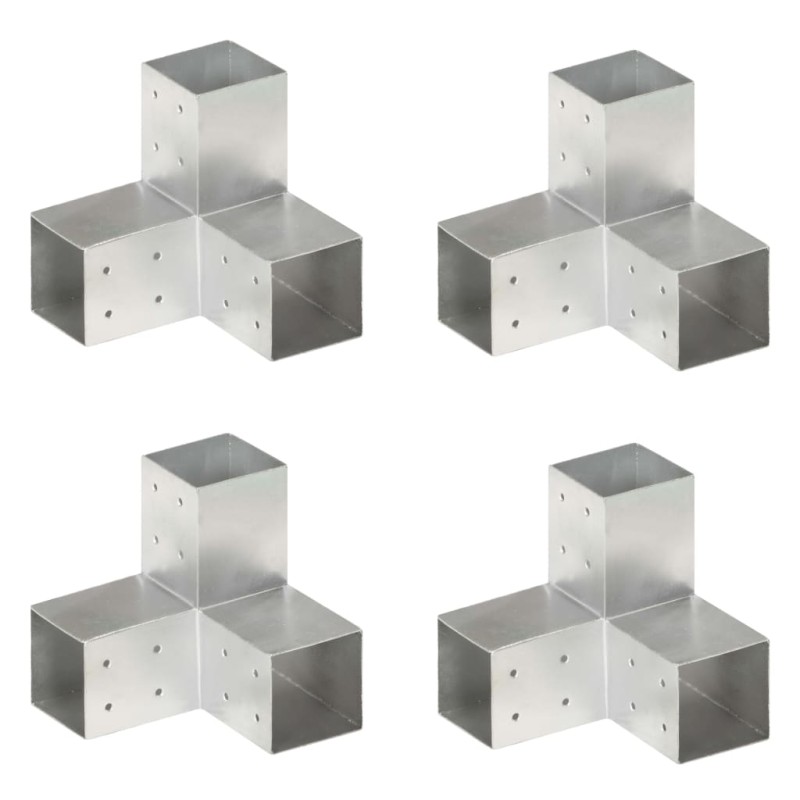 vidaXL Pfostenverbinder 4 Stk. Y-Form Verzinktes Metall 81 x 81 mm vidaXL Pfostenverbinder 4 Stk. Y-Form Verzinktes Metall 81 x 81 mm