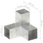vidaXL Pfostenverbinder 4 Stk. Y-Form Verzinktes Metall 81 x 81 mm vidaXL Pfostenverbinder 4 Stk. Y-Form Verzinktes Metall 81 x 81 mm