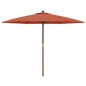 vidaXL Sonnenschirm mit Holzmast Terrakotta 299x240 cm vidaXL Sonnenschirm mit Holzmast Terrakotta 299x240 cm