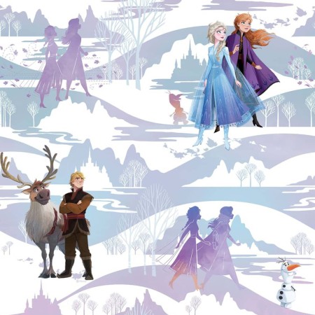 Noordwand Tapete Kids @ Home Frozen Scene Lila