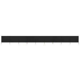 vidaXL 9-teiliges Windschutzgewebe 1200 x 160 cm Schwarz