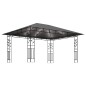 Pavillon mit Moskitonetz & LED-Lichterkette 4x3x2,73m Anthrazit Pavillon mit Moskitonetz & LED-Lichterkette 4x3x2,73m Anthrazit