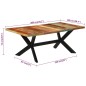 vidaXL Esstisch 200x100x74 cm Altholz Massiv vidaXL Esstisch 200x100x74 cm Altholz Massiv