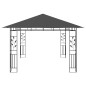Pavillon mit Moskitonetz & LED-Lichterkette 4x3x2,73m Anthrazit Pavillon mit Moskitonetz & LED-Lichterkette 4x3x2,73m Anthrazit