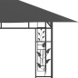 Pavillon mit Moskitonetz & LED-Lichterkette 4x3x2,73m Anthrazit Pavillon mit Moskitonetz & LED-Lichterkette 4x3x2,73m Anthrazit