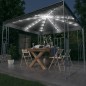 Pavillon mit LED-Lichterkette 300x300 cm Anthrazit Pavillon mit LED-Lichterkette 300x300 cm Anthrazit