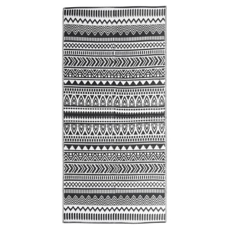 vidaXL Outdoor-Teppich Schwarz 80x150 cm PP