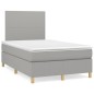 vidaXL Boxspringbett mit Matratze Hellgrau 120x190 cm Stoff vidaXL Boxspringbett mit Matratze Hellgrau 120x190 cm Stoff