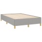 vidaXL Boxspringbett mit Matratze Hellgrau 120x190 cm Stoff vidaXL Boxspringbett mit Matratze Hellgrau 120x190 cm Stoff