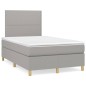 vidaXL Boxspringbett mit Matratze Hellgrau 120x190 cm Stoff vidaXL Boxspringbett mit Matratze Hellgrau 120x190 cm Stoff