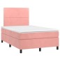 vidaXL Boxspringbett mit Matratze Rosa 120x190 cm Samt vidaXL Boxspringbett mit Matratze Rosa 120x190 cm Samt