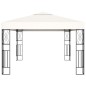 vidaXL Pavillon mit LED-Lichterkette 3x4 m Creme Stoff vidaXL Pavillon mit LED-Lichterkette 3x4 m Creme Stoff