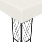 vidaXL Pavillon mit LED-Lichterkette 3x4 m Creme Stoff vidaXL Pavillon mit LED-Lichterkette 3x4 m Creme Stoff