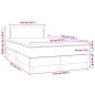 vidaXL Boxspringbett mit Matratze & LED Blau 120x190 cm Stoff vidaXL Boxspringbett mit Matratze & LED Blau 120x190 cm Stoff