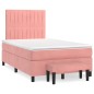 vidaXL Boxspringbett mit Matratze Rosa 120x190 cm Samt vidaXL Boxspringbett mit Matratze Rosa 120x190 cm Samt