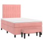 vidaXL Boxspringbett mit Matratze Rosa 120x190 cm Samt vidaXL Boxspringbett mit Matratze Rosa 120x190 cm Samt