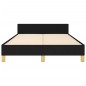 vidaXL Bettgestell mit Kopfteil Schwarz 120x190 cm Stoff vidaXL Bettgestell mit Kopfteil Schwarz 120x190 cm Stoff