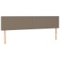 vidaXL Bettgestell mit Kopfteil Taupe 120x190 cm Stoff vidaXL Bettgestell mit Kopfteil Taupe 120x190 cm Stoff
