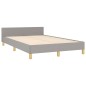 vidaXL Bettgestell mit Kopfteil Hellgrau 120x190 cm Stoff vidaXL Bettgestell mit Kopfteil Hellgrau 120x190 cm Stoff