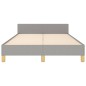 vidaXL Bettgestell mit Kopfteil Hellgrau 120x190 cm Stoff vidaXL Bettgestell mit Kopfteil Hellgrau 120x190 cm Stoff