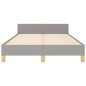 vidaXL Bettgestell mit Kopfteil Hellgrau 120x190 cm Stoff vidaXL Bettgestell mit Kopfteil Hellgrau 120x190 cm Stoff