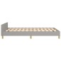 vidaXL Bettgestell mit Kopfteil Hellgrau 120x190 cm Stoff vidaXL Bettgestell mit Kopfteil Hellgrau 120x190 cm Stoff