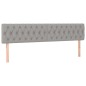 vidaXL Bettgestell mit Kopfteil Hellgrau 120x190 cm Stoff vidaXL Bettgestell mit Kopfteil Hellgrau 120x190 cm Stoff