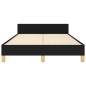 vidaXL Bettgestell mit Kopfteil Schwarz 120x190 cm Stoff vidaXL Bettgestell mit Kopfteil Schwarz 120x190 cm Stoff