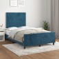 vidaXL Bettgestell mit Kopfteil Dunkelblau 120x190 cm Samt vidaXL Bettgestell mit Kopfteil Dunkelblau 120x190 cm Samt