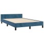 vidaXL Bettgestell mit Kopfteil Dunkelblau 120x190 cm Samt vidaXL Bettgestell mit Kopfteil Dunkelblau 120x190 cm Samt