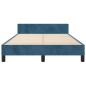 vidaXL Bettgestell mit Kopfteil Dunkelblau 120x190 cm Samt vidaXL Bettgestell mit Kopfteil Dunkelblau 120x190 cm Samt