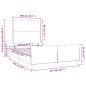vidaXL Bettgestell mit Kopfteil Dunkelblau 120x190 cm Samt vidaXL Bettgestell mit Kopfteil Dunkelblau 120x190 cm Samt