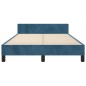 vidaXL Bettgestell mit Kopfteil Dunkelblau 120x190 cm Samt vidaXL Bettgestell mit Kopfteil Dunkelblau 120x190 cm Samt
