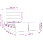 vidaXL Bettgestell mit Kopfteil Dunkelblau 120x190 cm Samt vidaXL Bettgestell mit Kopfteil Dunkelblau 120x190 cm Samt
