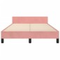 vidaXL Bettgestell mit Kopfteil Rosa 120x190 cm Samt vidaXL Bettgestell mit Kopfteil Rosa 120x190 cm Samt