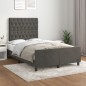 vidaXL Bettgestell mit Kopfteil Dunkelgrau 120x190 cm Samt vidaXL Bettgestell mit Kopfteil Dunkelgrau 120x190 cm Samt