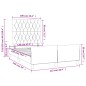 vidaXL Bettgestell mit Kopfteil Dunkelgrau 120x190 cm Samt vidaXL Bettgestell mit Kopfteil Dunkelgrau 120x190 cm Samt