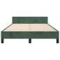 vidaXL Bettgestell mit Kopfteil Dunkelgrün 120x190 cm Samt vidaXL Bettgestell mit Kopfteil Dunkelgrün 120x190 cm Samt