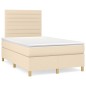 vidaXL Boxspringbett mit Matratze Creme 120x190 cm Stoff vidaXL Boxspringbett mit Matratze Creme 120x190 cm Stoff