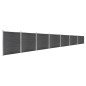 Zaunelement Set WPC 1218x186 cm Schwarz Zaunelement Set WPC 1218x186 cm Schwarz