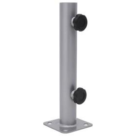 vidaXL Sonnenschirmständer für Ø32/34/38 mm Mast Silbern Stahl