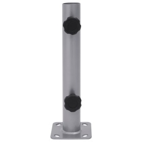 vidaXL Sonnenschirmständer für Ø32/34/38 mm Mast Silbern Stahl