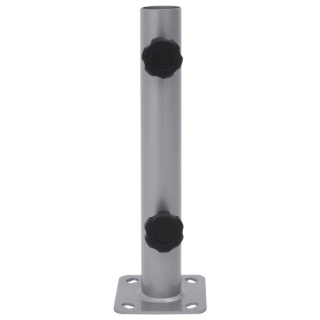 vidaXL Sonnenschirmständer für Ø32/34/38 mm Mast Silbern Stahl