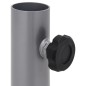 vidaXL Sonnenschirmständer für Ø32/34/38 mm Mast Silbern Stahl vidaXL Sonnenschirmständer für Ø32/34/38 mm Mast Silbern Stahl