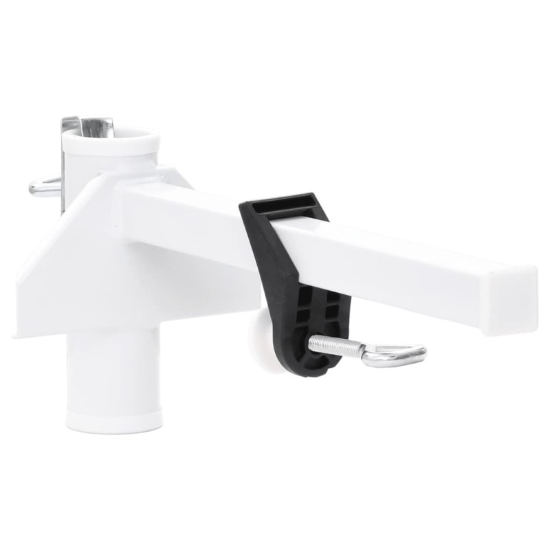 vidaXL Sonnenschirmhalter für Balkon Weiß 38 mm Stahl vidaXL Sonnenschirmhalter für Balkon Weiß 38 mm Stahl