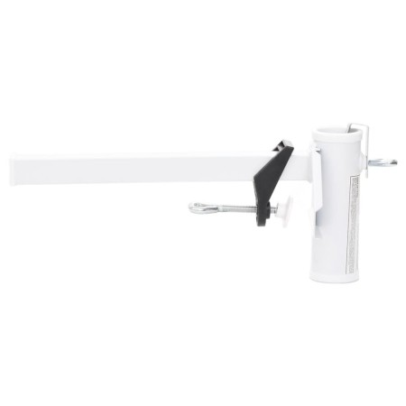 vidaXL Sonnenschirmhalter für Balkon Weiß 38 mm Stahl