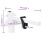 vidaXL Sonnenschirmhalter für Balkon Weiß 38 mm Stahl vidaXL Sonnenschirmhalter für Balkon Weiß 38 mm Stahl