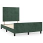 vidaXL Bettgestell mit Kopfteil Dunkelgrün 120x190 cm Samt vidaXL Bettgestell mit Kopfteil Dunkelgrün 120x190 cm Samt