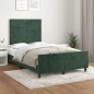 vidaXL Bettgestell mit Kopfteil Dunkelgrün 120x190 cm Samt vidaXL Bettgestell mit Kopfteil Dunkelgrün 120x190 cm Samt