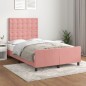 vidaXL Bettgestell mit Kopfteil Rosa 120x190 cm Samt vidaXL Bettgestell mit Kopfteil Rosa 120x190 cm Samt